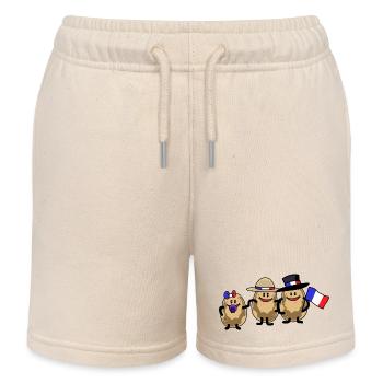Frankreich Franzosen Kartoffel Gemüse Knolle Koch - Kinder Organic Joggingshorts Mini Bolter von Stanley/Stella - Natur - Vorne