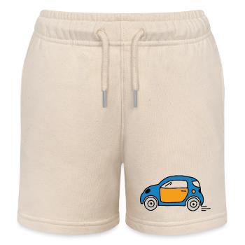 car - Kids Organic Sweat Shorts by Stanley/Stella - soft Ecru - Front