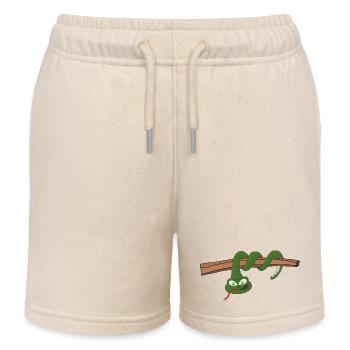 Eine Schlange hängt - Kinder Organic Joggingshorts Mini Bolter von Stanley/Stella - Natur - Vorne