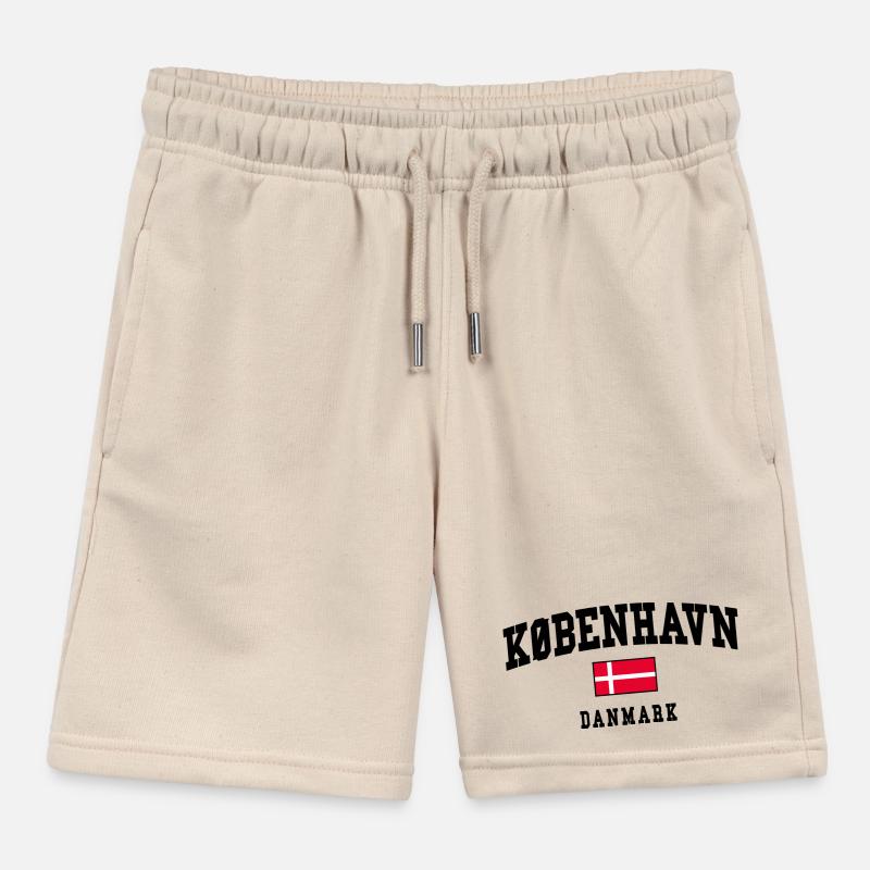 Copenhague Danemark Conception du drapeau Short de jogging enfant bio Stanley/Stella