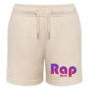 Lebendiges Textdesign Rap Musik - Kinder Organic Joggingshorts Mini Bolter von Stanley/Stella - Natur - Vorne