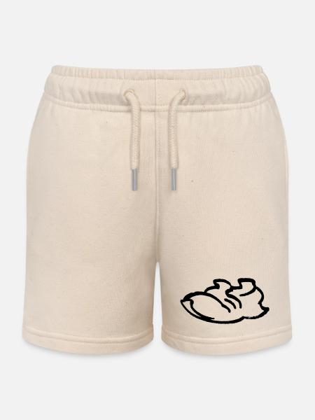 Contour de la chaussure de course - Short de jogging enfant bio Stanley/Stella - écru doux