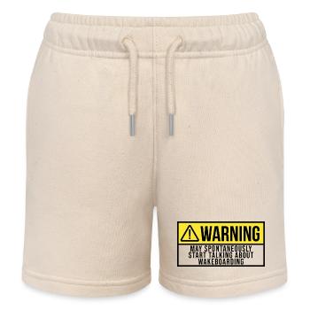 Wakeboarding - Kids Organic Sweat Shorts by Stanley/Stella - soft Ecru - Front