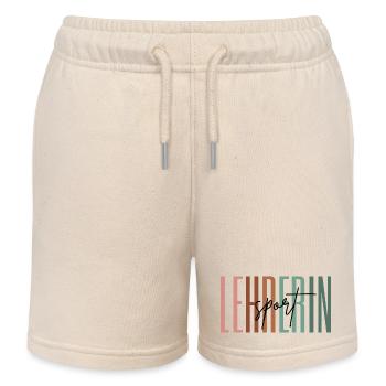 Lehrerin Sport Sportlehrerin sportlich Geschenk - Kinder Organic Joggingshorts Mini Bolter von Stanley/Stella - Natur - Vorne