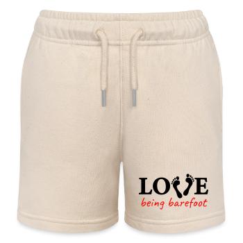 l’amour d’être pieds nus Version 2 - l’amour d’être pieds nus - Short de jogging enfant bio Stanley/Stella - écru doux - Devant