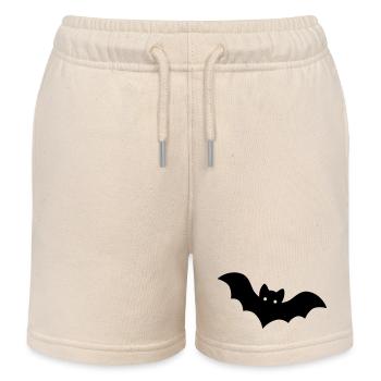 Bat - Kids Organic Sweat Shorts by Stanley/Stella - soft Ecru - Front