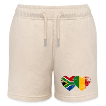 Afrique du Sud Mali Drapeau Coeur Utilisé - Short de jogging enfant bio Stanley/Stella - écru doux - Devant
