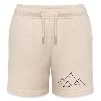 Moving Mountains - Kids Organic Sweat Shorts by Stanley/Stella - soft Ecru - Front