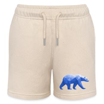 Polar Bär Polygon Eisbär Winter - Kinder Organic Joggingshorts Mini Bolter von Stanley/Stella - Natur - Vorne