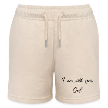 Ich bin mit dir Gott - Christliche Geschenke - Kinder Organic Joggingshorts Mini Bolter von Stanley/Stella - Natur - Vorne