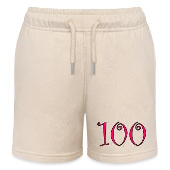 100. 100 ANS. 100e ANNIVERSAIRE. ANNIVERSAIRE 100  - Short de jogging enfant bio Stanley/Stella - écru doux - Devant