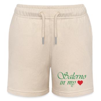 Salerno in My Heart  - Kids Organic Sweat Shorts by Stanley/Stella - soft Ecru - Front