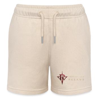 Redemption Nexus Emblem - Kids Organic Sweat Shorts by Stanley/Stella - soft Ecru - Front