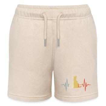 Schäferhund EKG Herzlinie - Kinder Organic Joggingshorts Mini Bolter von Stanley/Stella - Natur - Vorne