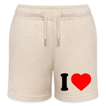 I love - Kinder Organic Joggingshorts Mini Bolter von Stanley/Stella - Natur - Vorne