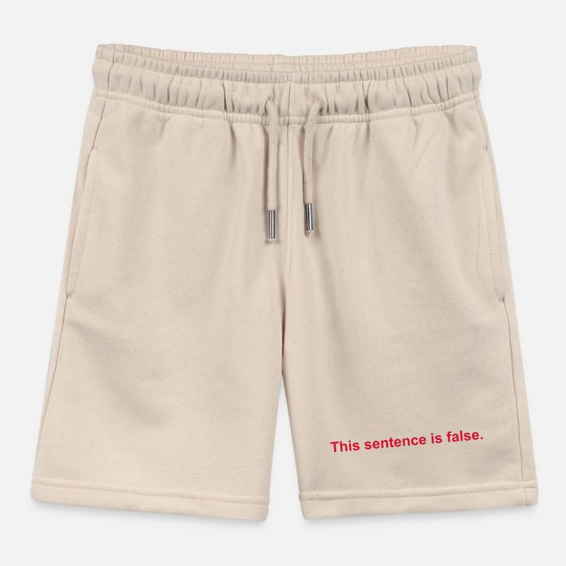 This Sentence Is False Kids Organic Sweat Shorts by Stanley/Stella