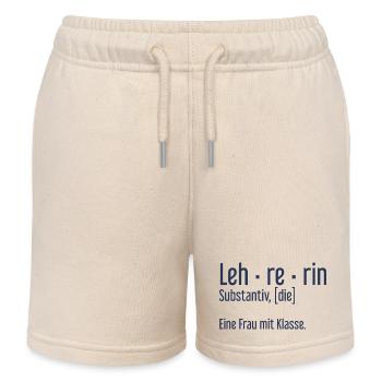 Lehrerin Lehrerinnen Schule Pädagogin Unterricht - Kinder Organic Joggingshorts Mini Bolter von Stanley/Stella - Natur - Vorne