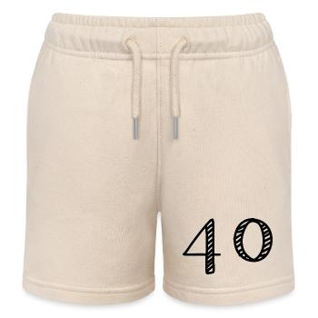40 JAHRE. 40-jähriges JUBILÄUM. JUBILÄUM 40 JAHRE. 40 - Kinder Organic Joggingshorts Mini Bolter von Stanley/Stella - Natur - Vorne