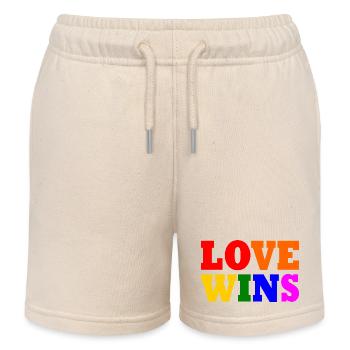 Love wins - Kinder Organic Joggingshorts Mini Bolter von Stanley/Stella - Natur - Vorne