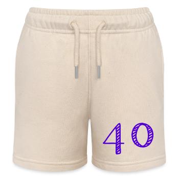 40 JAHRE. 40-jähriges Jubiläum. GEBURTSTAG 40 JAHRE. 40 - Kinder Organic Joggingshorts Mini Bolter von Stanley/Stella - Natur - Vorne