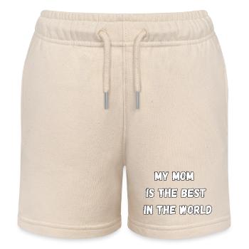 Meine Mutter ist die Beste der Welt - Kinder Organic Joggingshorts Mini Bolter von Stanley/Stella - Natur - Vorne