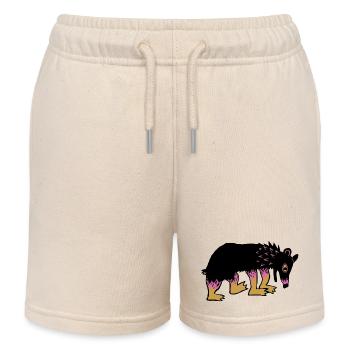 bunter Bär - Kinder Organic Joggingshorts Mini Bolter von Stanley/Stella - Natur - Vorne
