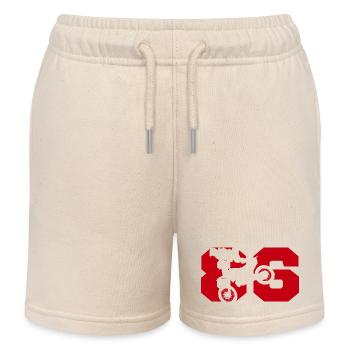 Motorrad Moto 86 - Kinder Organic Joggingshorts Mini Bolter von Stanley/Stella - Natur - Vorne