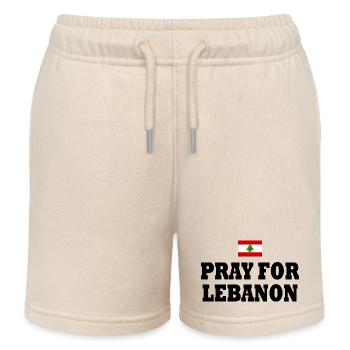 Pray for lebanon - Short de jogging enfant bio Stanley/Stella - écru doux - Devant