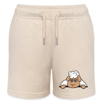 Schaf Müde Gelangweilt Hinter Zaun Mauer Schild - Kinder Organic Joggingshorts Mini Bolter von Stanley/Stella - Natur - Vorne