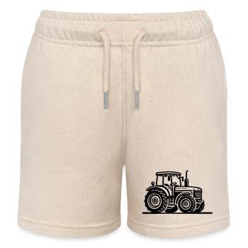 Traktor Landwirt Landwirtschaft - Kinder Organic Joggingshorts Mini Bolter von Stanley/Stella - Natur - Vorne
