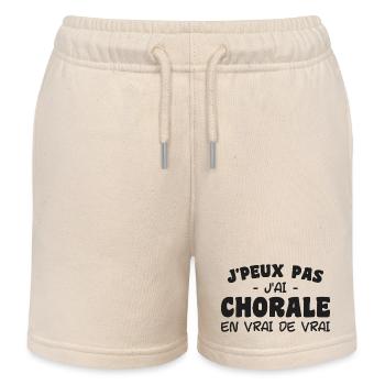 j'peux pas j'ai Chorale En vrie de vraie - Short de jogging enfant bio Stanley/Stella - écru doux - Devant