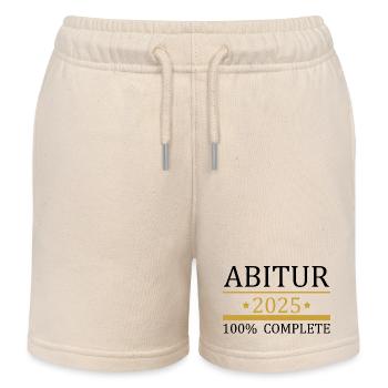 Abitur 2025 100 prozent schwarz - Kinder Organic Joggingshorts Mini Bolter von Stanley/Stella - Natur - Vorne