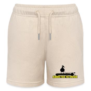 addicted to music - DJ music - Kinder Organic Joggingshorts Mini Bolter von Stanley/Stella - Natur - Vorne