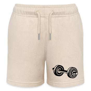 A dumbbell for training - Kids Organic Sweat Shorts by Stanley/Stella - soft Ecru - Front