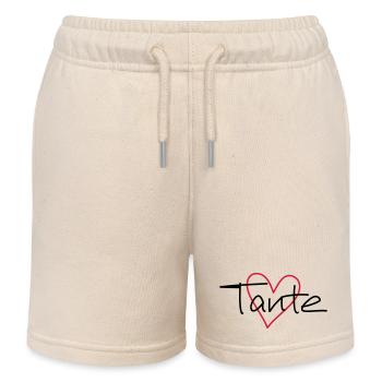 Tante Herz Geschenk Liebe Patentante - Kinder Organic Joggingshorts Mini Bolter von Stanley/Stella - Natur - Vorne