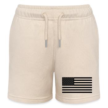 Black US flag - Kinder Organic Joggingshorts Mini Bolter von Stanley/Stella - Natur - Vorne