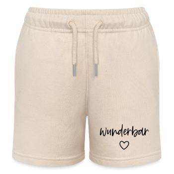 wunderbar Herz - Kinder Organic Joggingshorts Mini Bolter von Stanley/Stella - Natur - Vorne