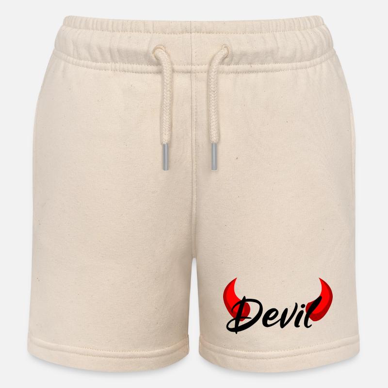 Je suis un diable - Diable - Short de jogging enfant bio Stanley/Stella - écru doux