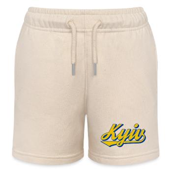Kyiv Lettering Look rétro - Short de jogging enfant bio Stanley/Stella - écru doux - Devant