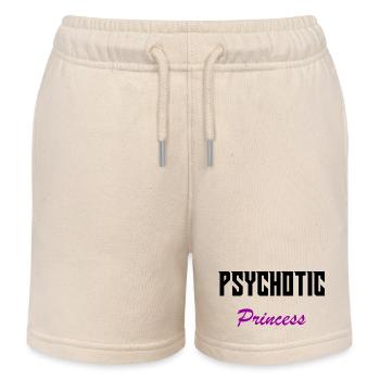 Psychotic princess - Kids Organic Sweat Shorts by Stanley/Stella - soft Ecru - Front