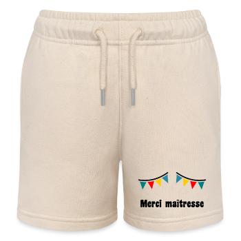 VIELEN DANK. GELIEBTE. DANKE HERRIN. GELIEBTE - Kinder Organic Joggingshorts Mini Bolter von Stanley/Stella - Natur - Vorne