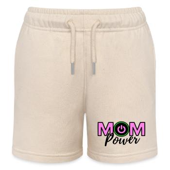 Mom power - Kids Organic Sweat Shorts by Stanley/Stella - soft Ecru - Front