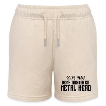 Schau Mama, deine Tochter ist Metalhead - Kinder Organic Joggingshorts Mini Bolter von Stanley/Stella - Natur - Vorne