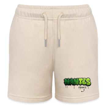 Nantes Graffiti Kunst Design - Kinder Organic Joggingshorts Mini Bolter von Stanley/Stella - Natur - Vorne