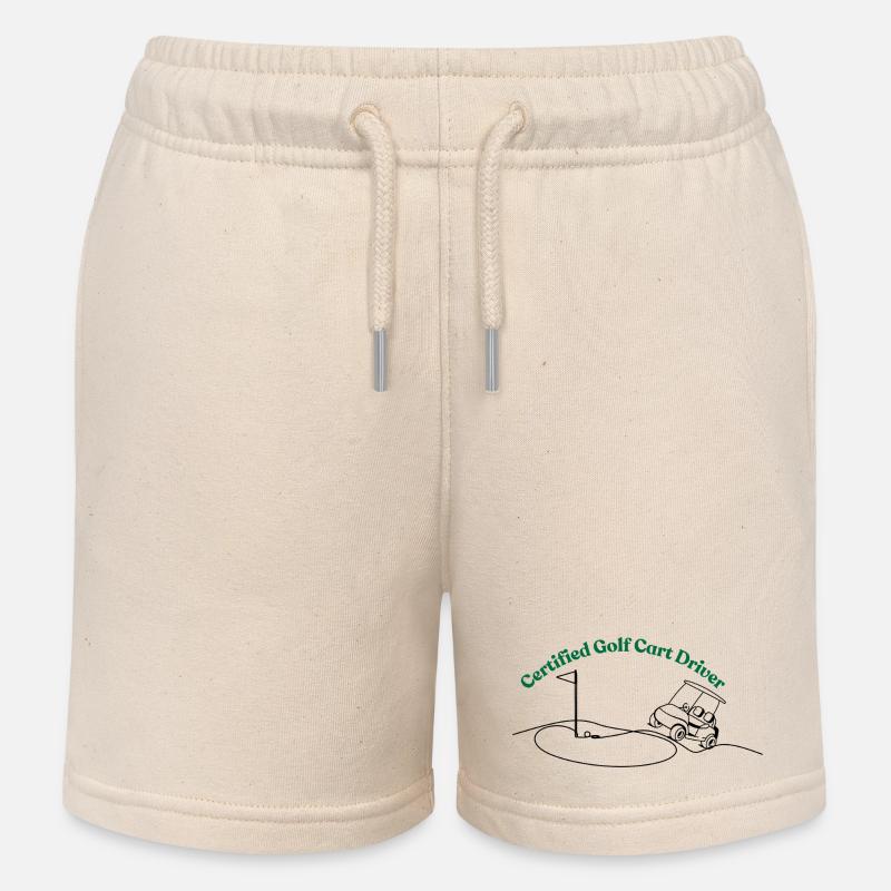 Chauffeur de voiturette de golf certifié - Short de jogging enfant bio Stanley/Stella - écru doux