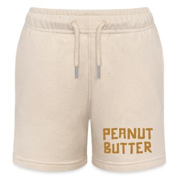 Peanut butter 🥜 - Kids Organic Sweat Shorts by Stanley/Stella - soft Ecru - Front