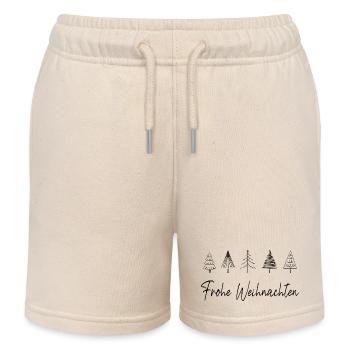 Frohe Weihnachten Linienbäume - Kinder Organic Joggingshorts Mini Bolter von Stanley/Stella - Natur - Vorne