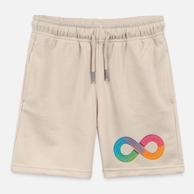 Infinite rainbow or just flow? Kids Organic Sweat Shorts by Stanley/Stella