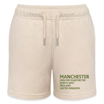 Manchester – Angleterre Lyrique - Short de jogging enfant bio Stanley/Stella - écru doux - Devant
