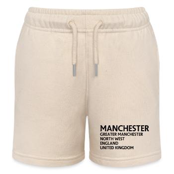 Manchester – Angleterre Lyrique - Short de jogging enfant bio Stanley/Stella - écru doux - Devant